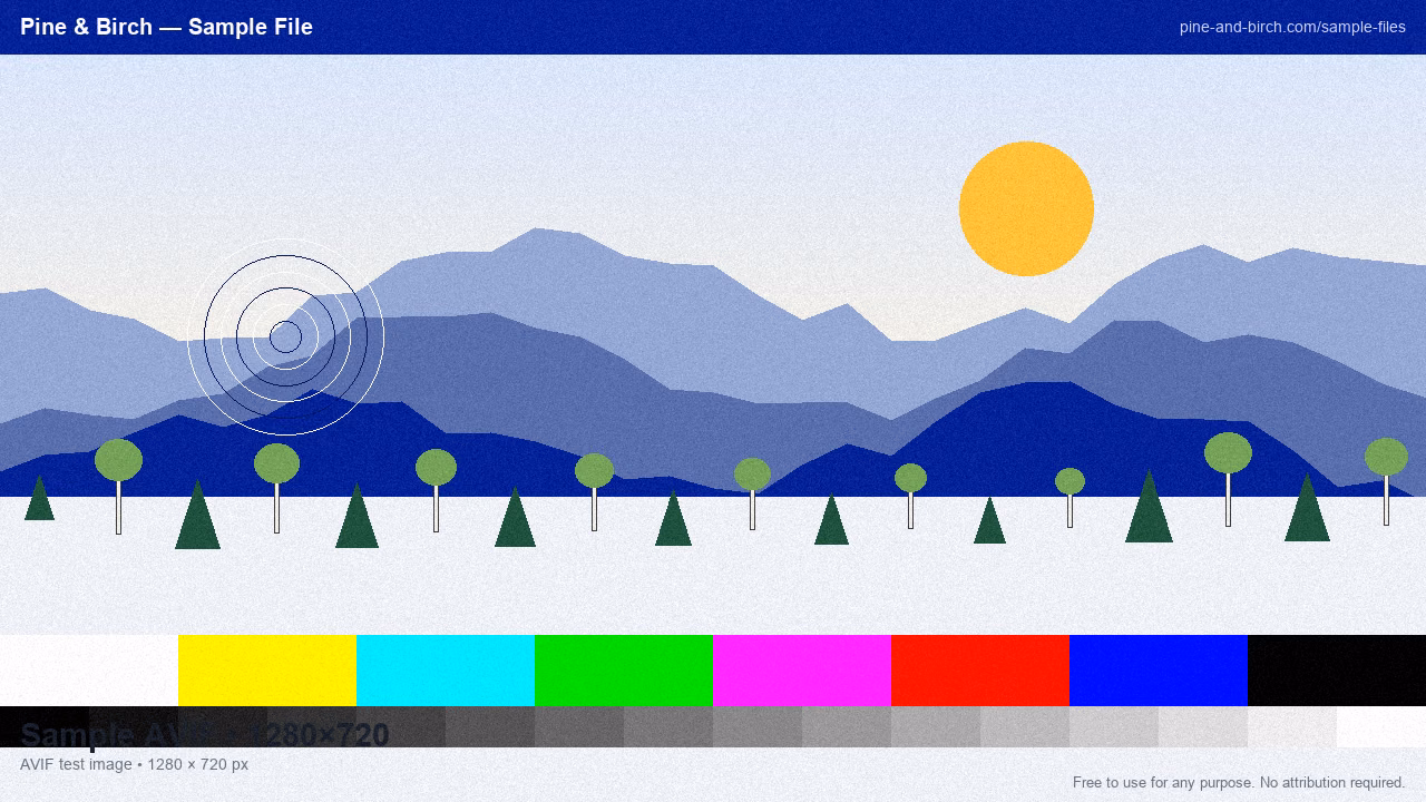 AVIF sample image preview