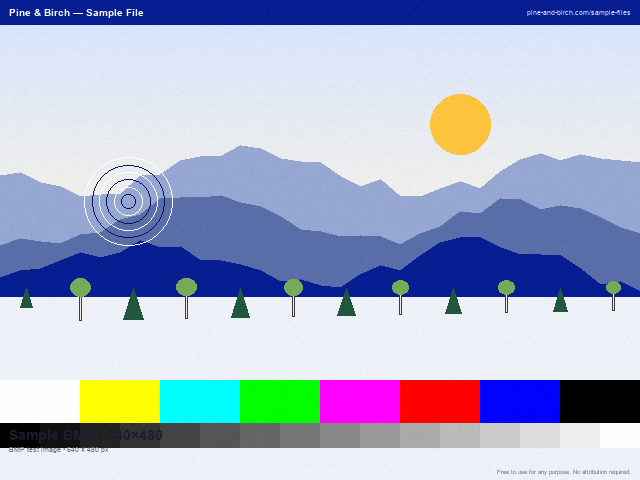 BMP sample image preview